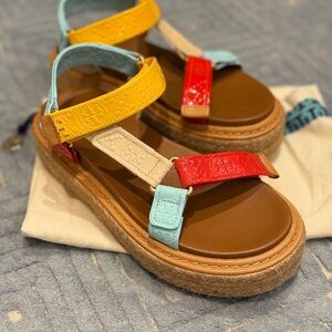Tory Burch Multicolor Platform Sandals sz 8